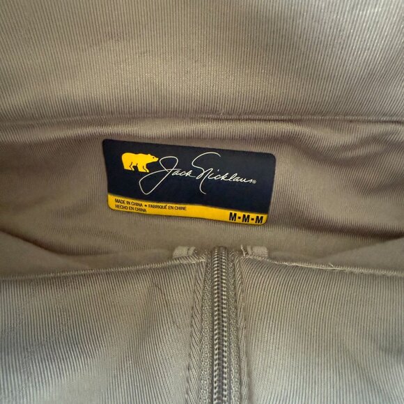 Jack Nicklaus Mens Light Gray Long Sleeve 1/4 Zip Pullover Shirt M - Picture 4 of 7